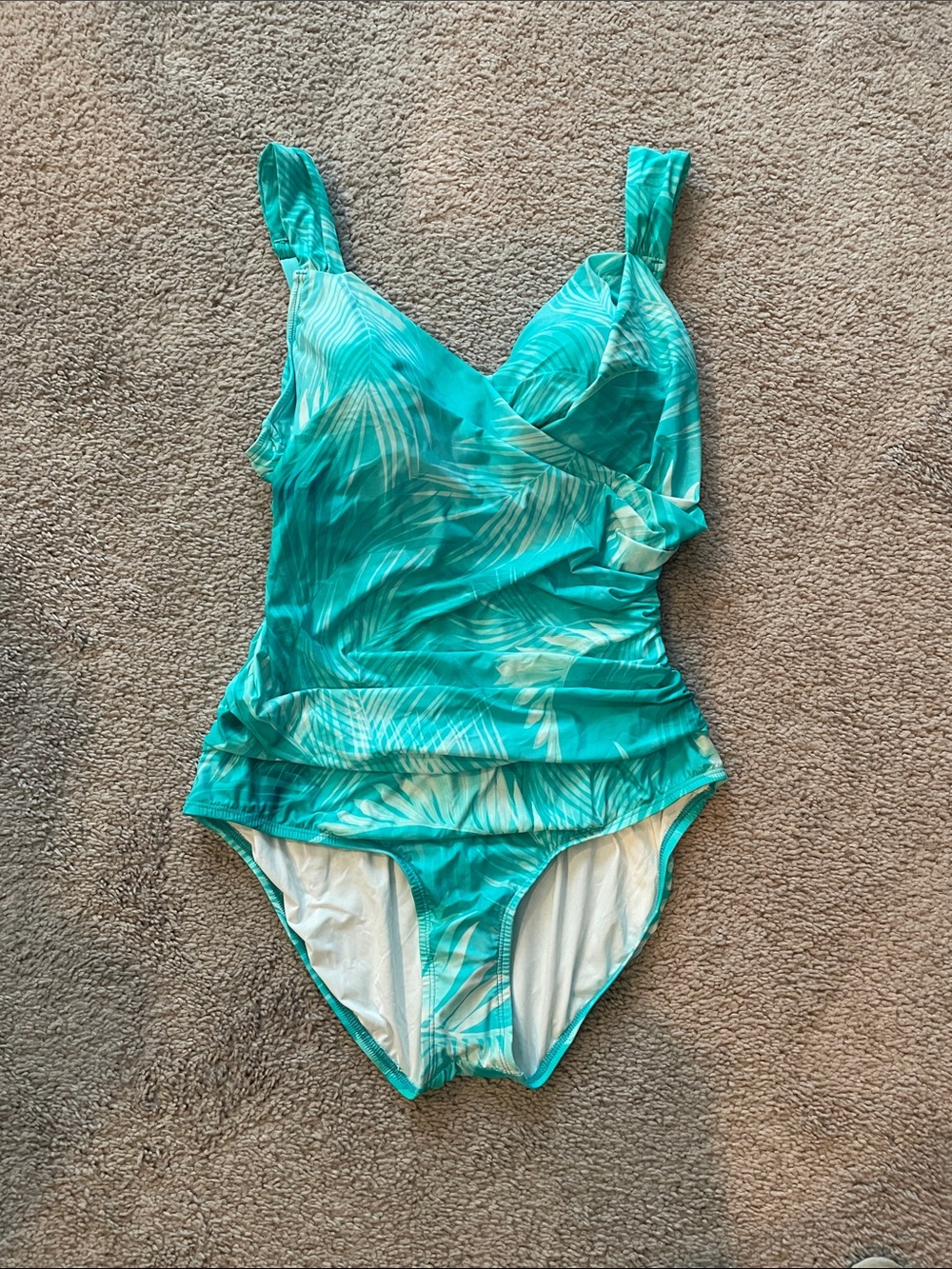 Jantzen print surplus maillot one piece swimsuit size 16 NWT
